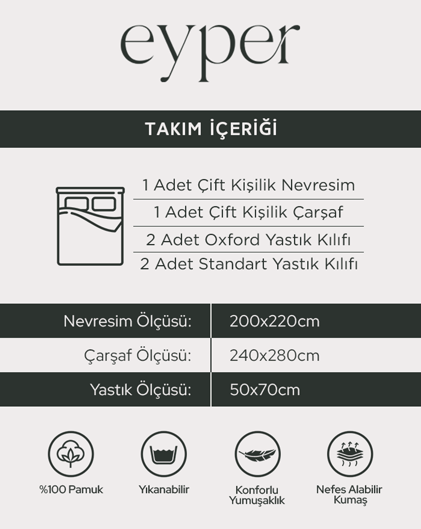 Lush Çift Kişilik Yeşil Nevresim Seti %100 Pamuk